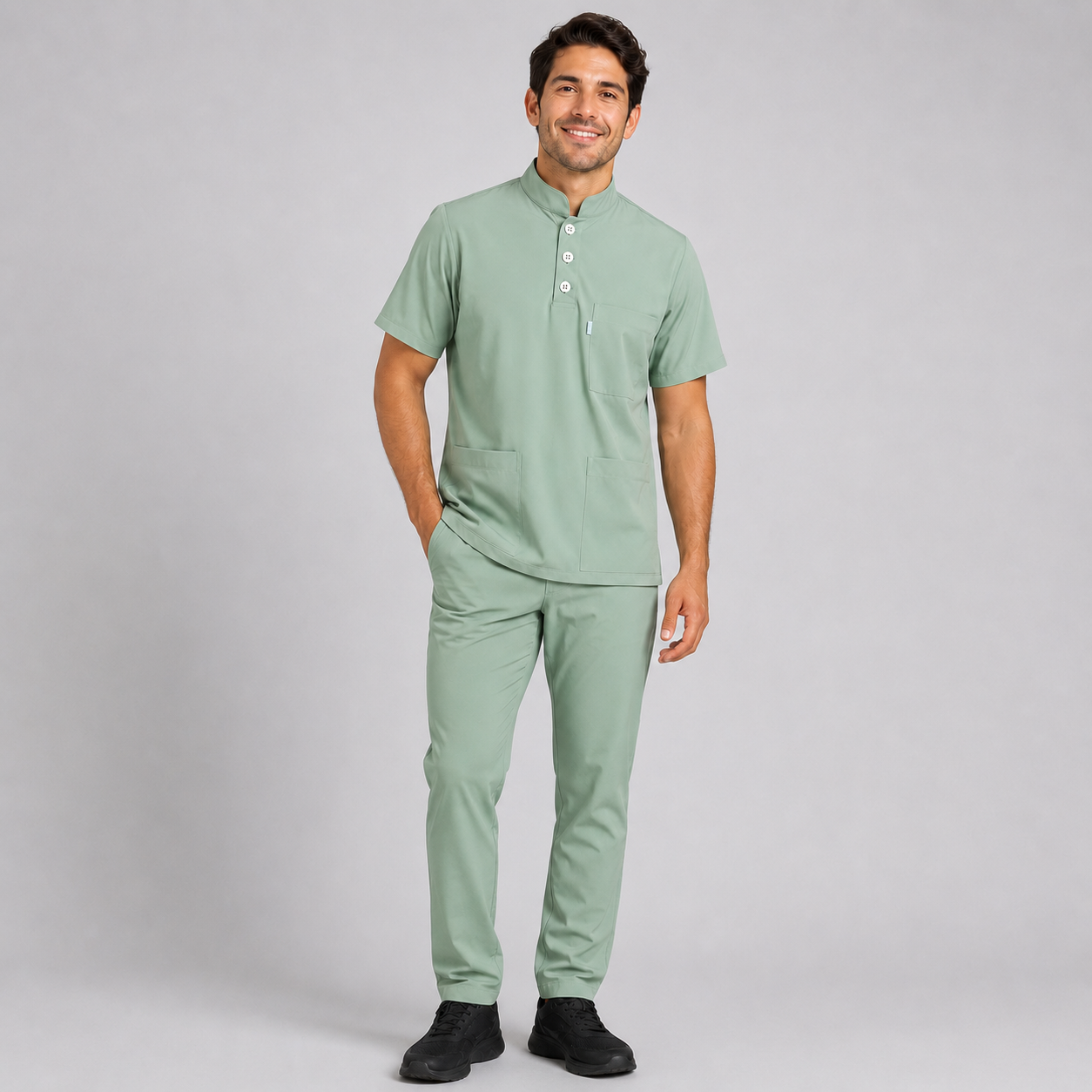 Conjunto de filipina estilo mao para hombre